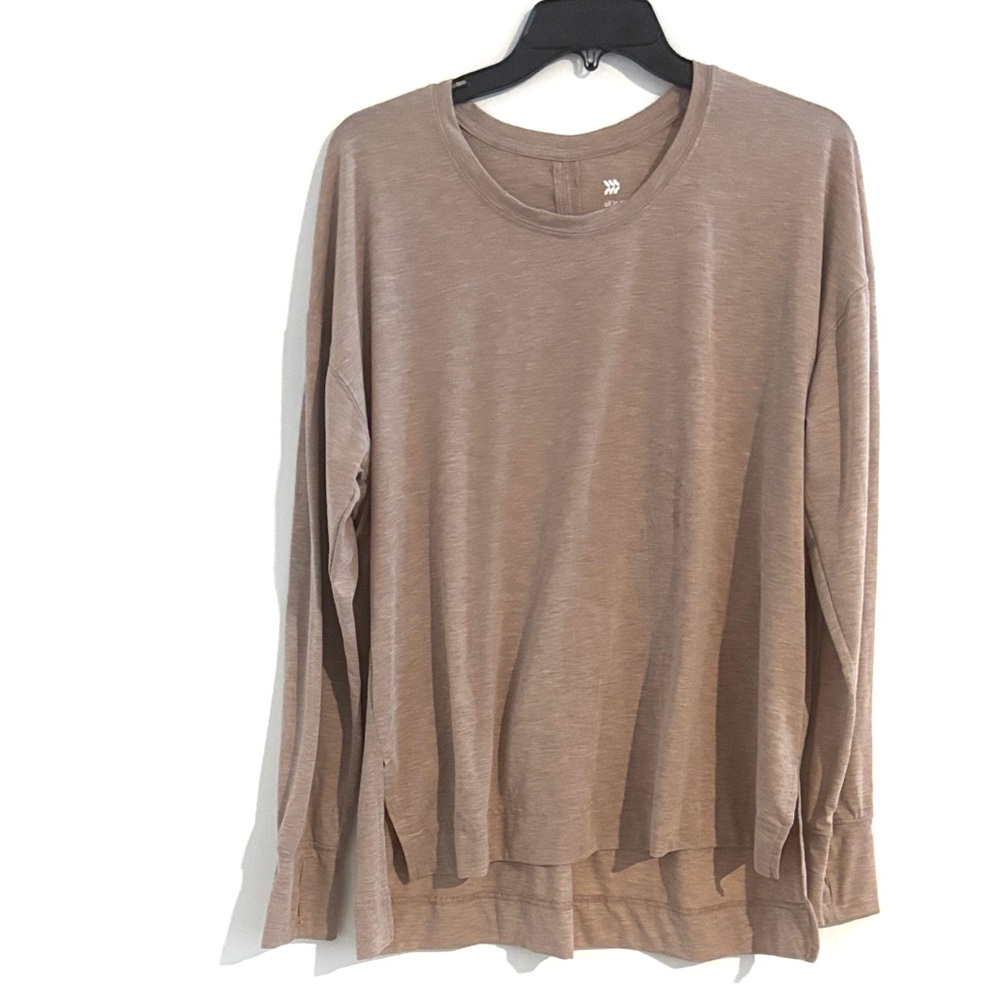 All in Motion Size L Women's Brown Long Sleeve Sweatshirt
